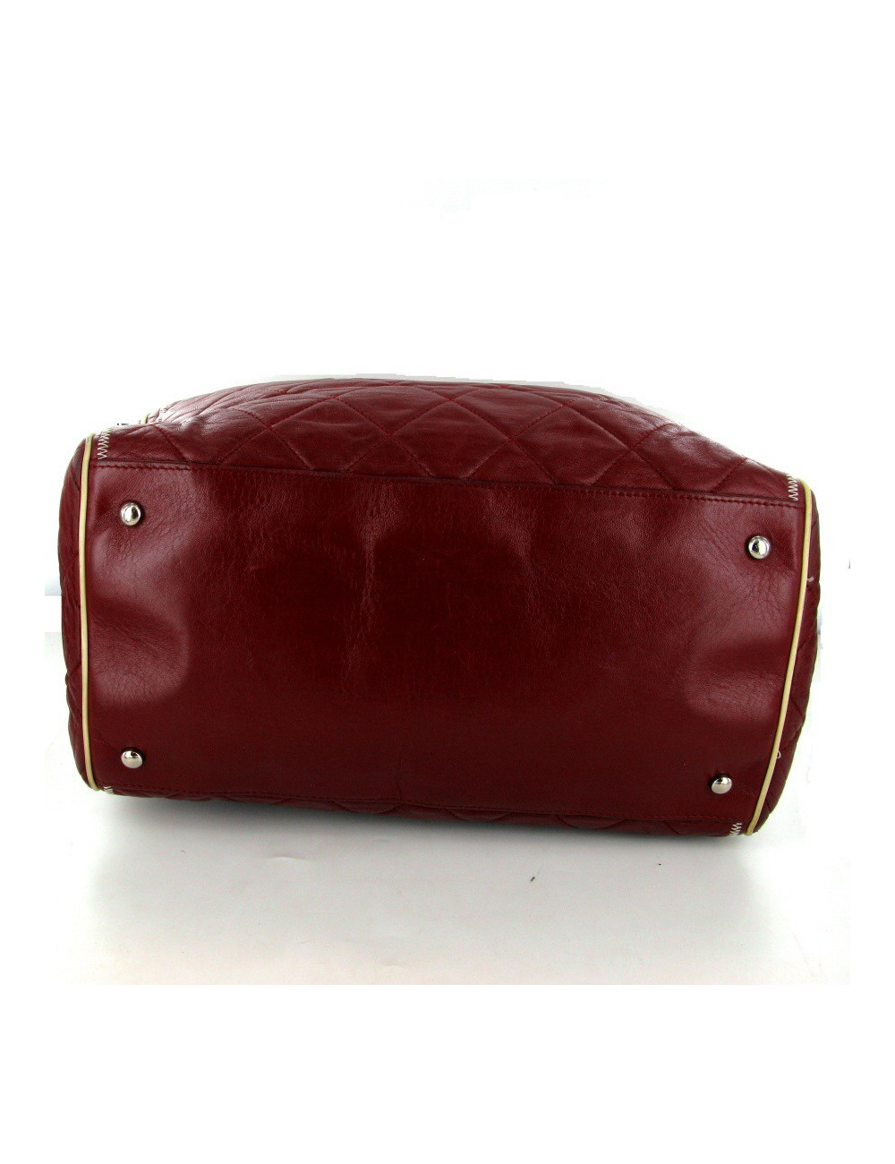 Sac CHANEL cuir matelassé bordeau