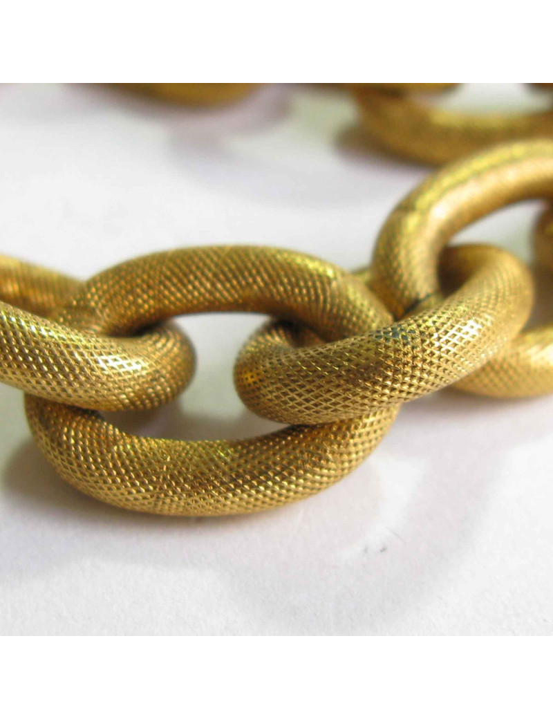 CHANEL necklace gold engine-turned metal belt