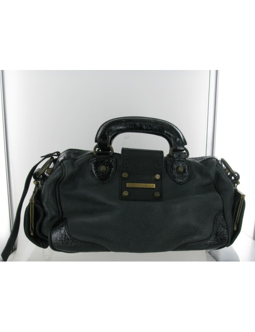 Sac BARBARA BUI en cuir et cuir vernis noir