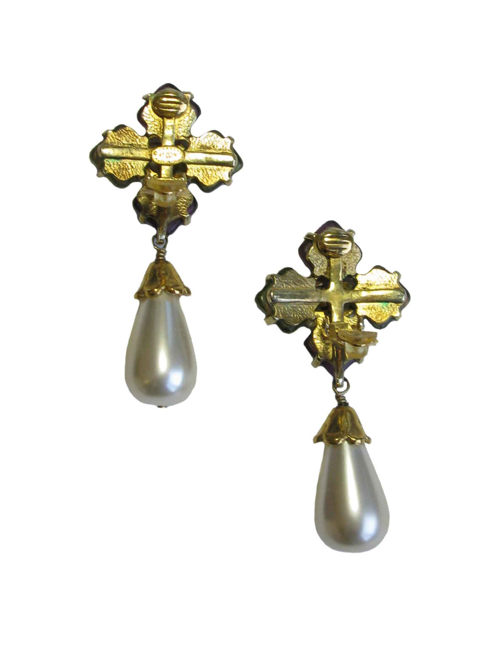 Boucles d'oreille clips CHANEL Vintage