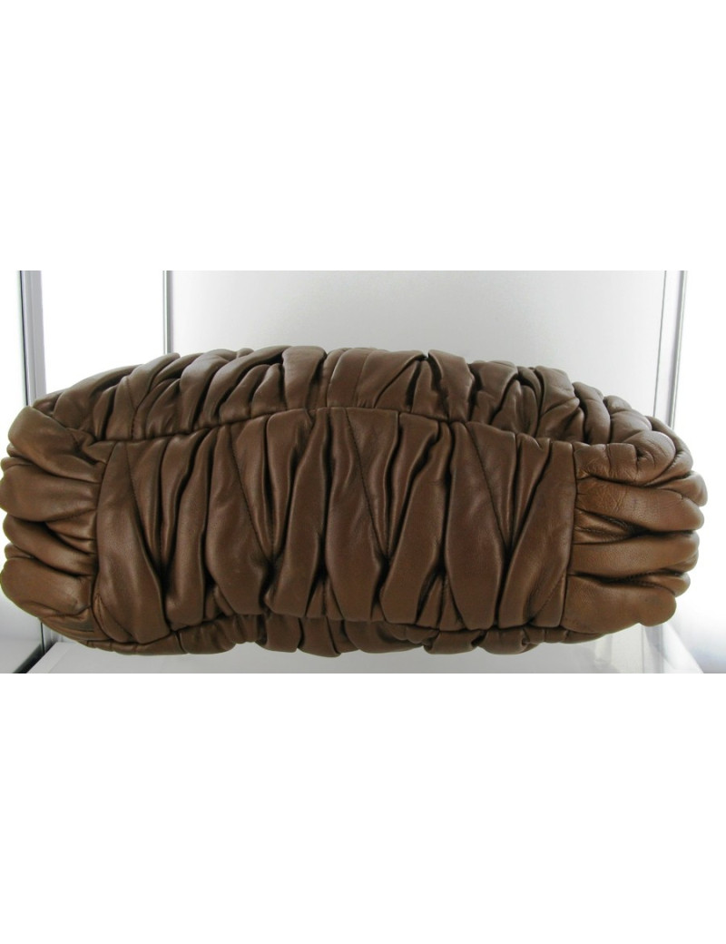 Sac MIU MIU en cuir matelassé marron