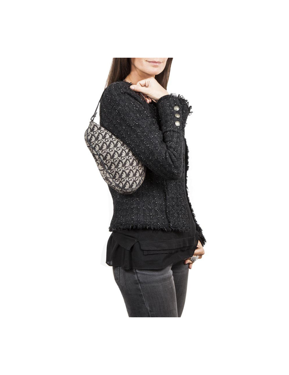 Sac selle CHRISTIAN DIOR toile monogram Vintage