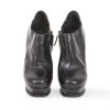YVES SAINT LAURENT high heel platform boots in black leather size 37EU