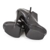 YVES SAINT LAURENT high heel platform boots in black leather size 37EU