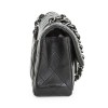 CHANEL mini 'Timeless' flap bag in quilted black smooth lamb leather