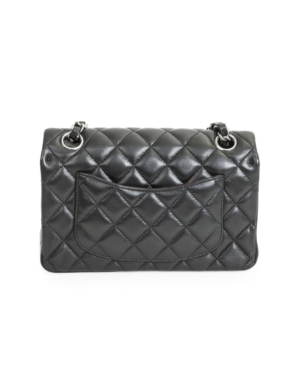 CHANEL mini 'Timeless' flap bag in quilted black smooth lamb leather