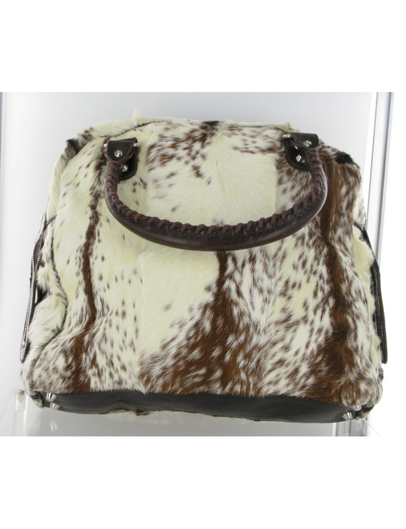 Sac BALENCIAGA mini bowling en chèvre