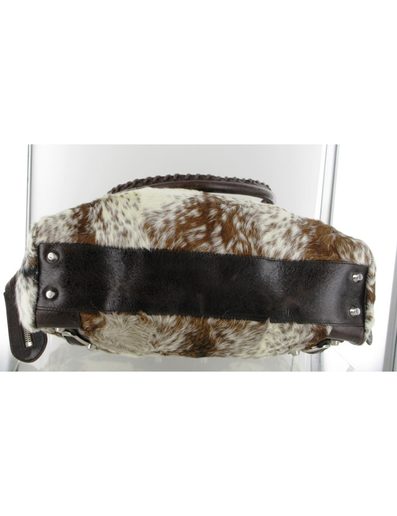 Sac BALENCIAGA mini bowling en chèvre