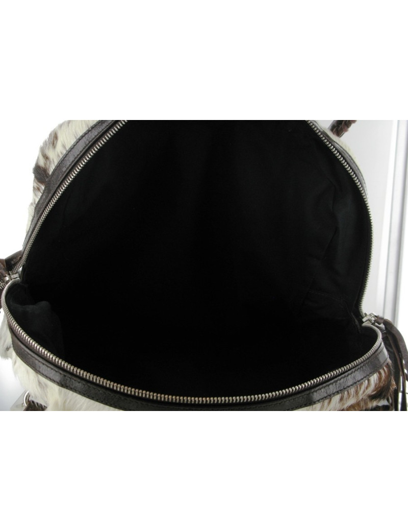 Sac BALENCIAGA mini bowling en chèvre