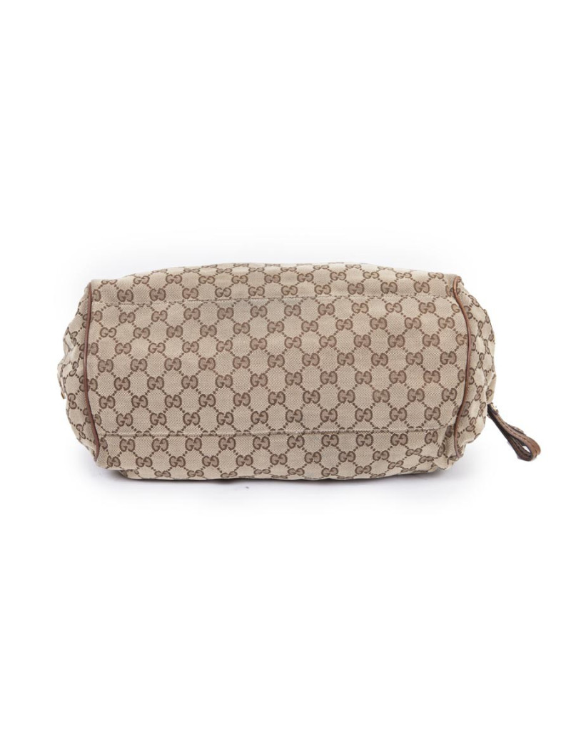 Sac GUCCI toile monogram beige et marron Vintage