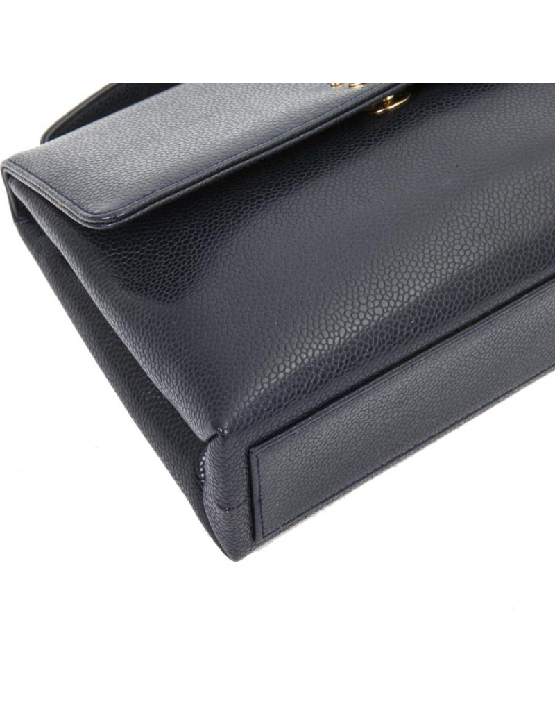 Sac Chanel  cuir grainé bleu nuit