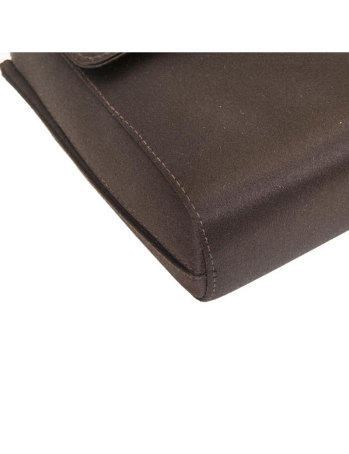 Sac du soir  Chanel en satin de soie marron