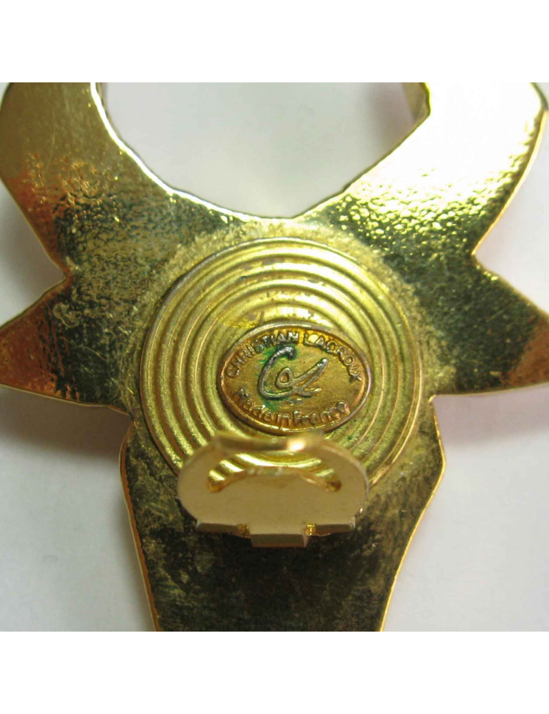 boucles d'oreille clips CHRISTIAN LACROIX  taureau