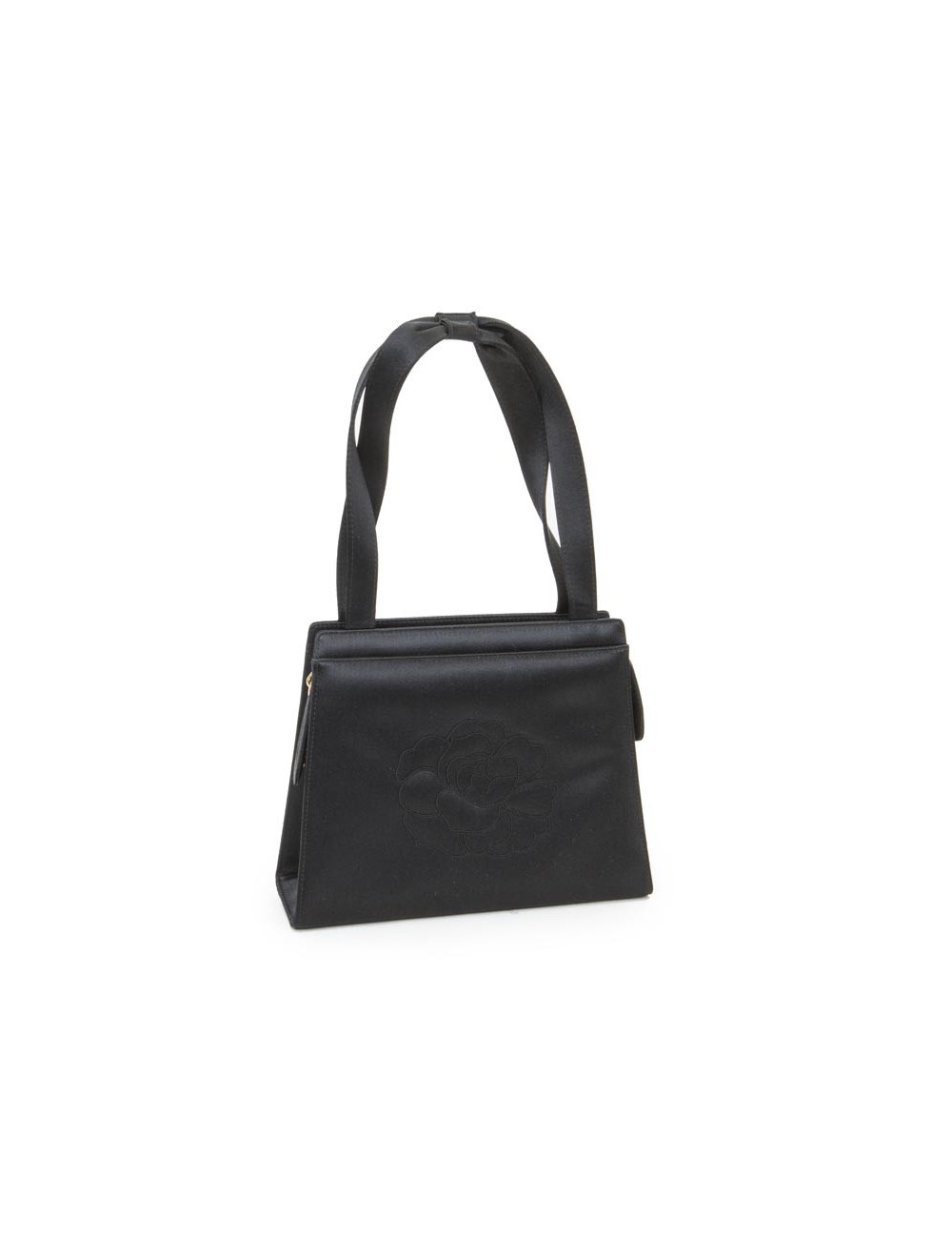 Sac Chanel en satin de soie noir