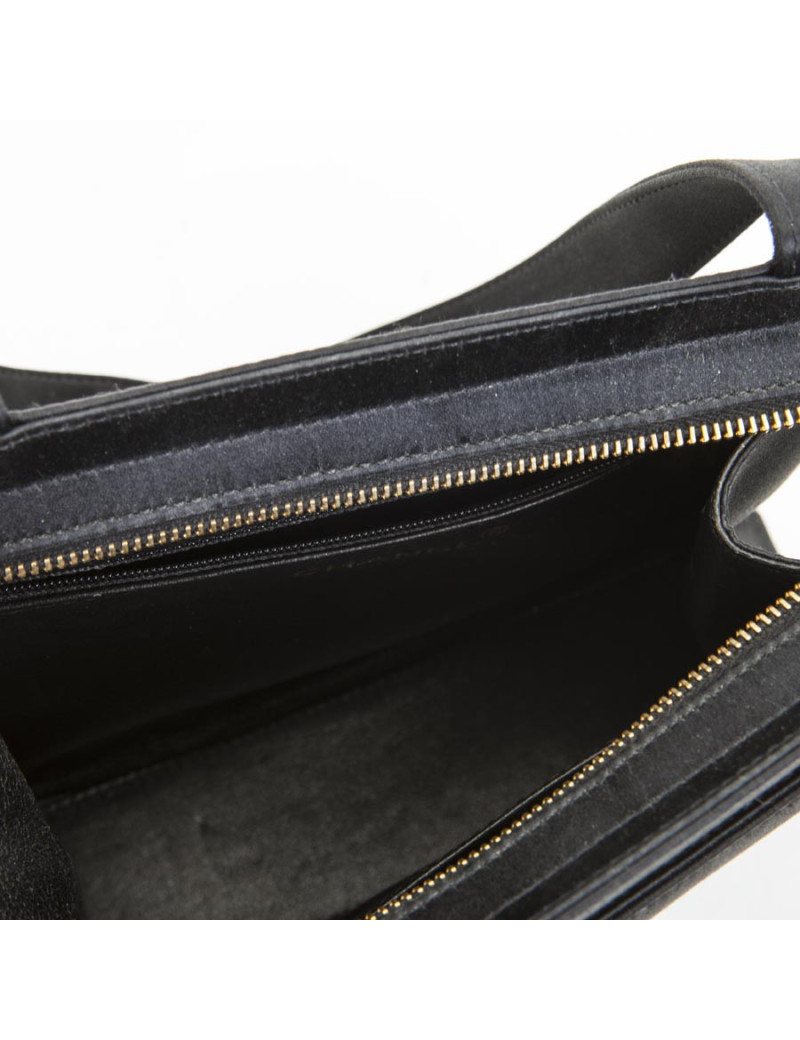 Sac Chanel en satin de soie noir