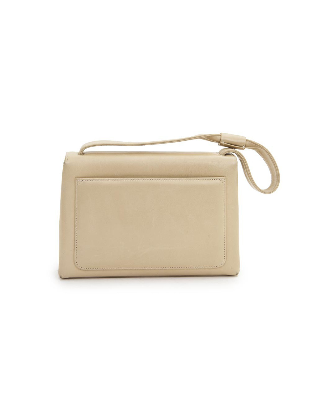 Sac Chanel cuir d'agneau lisse beige