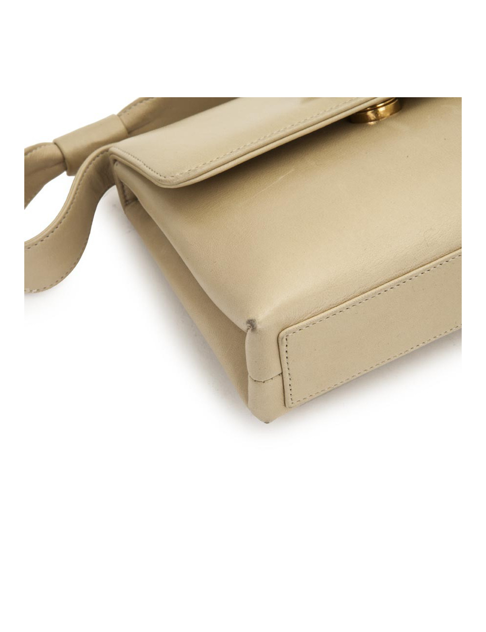 Sac Chanel cuir d'agneau lisse beige