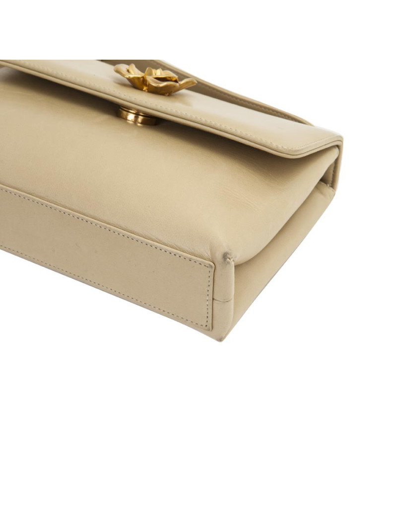 Sac Chanel cuir d'agneau lisse beige