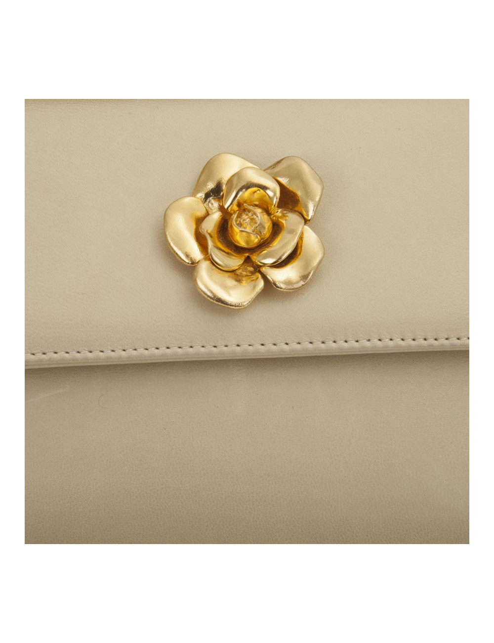 Sac Chanel cuir d'agneau lisse beige