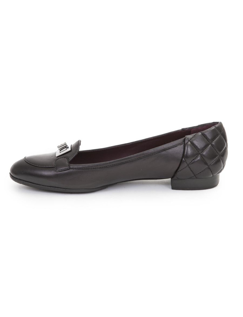 CHANEL T 40 ballerinas in black smooth lamb leather and 2.55 Buclkle clasp