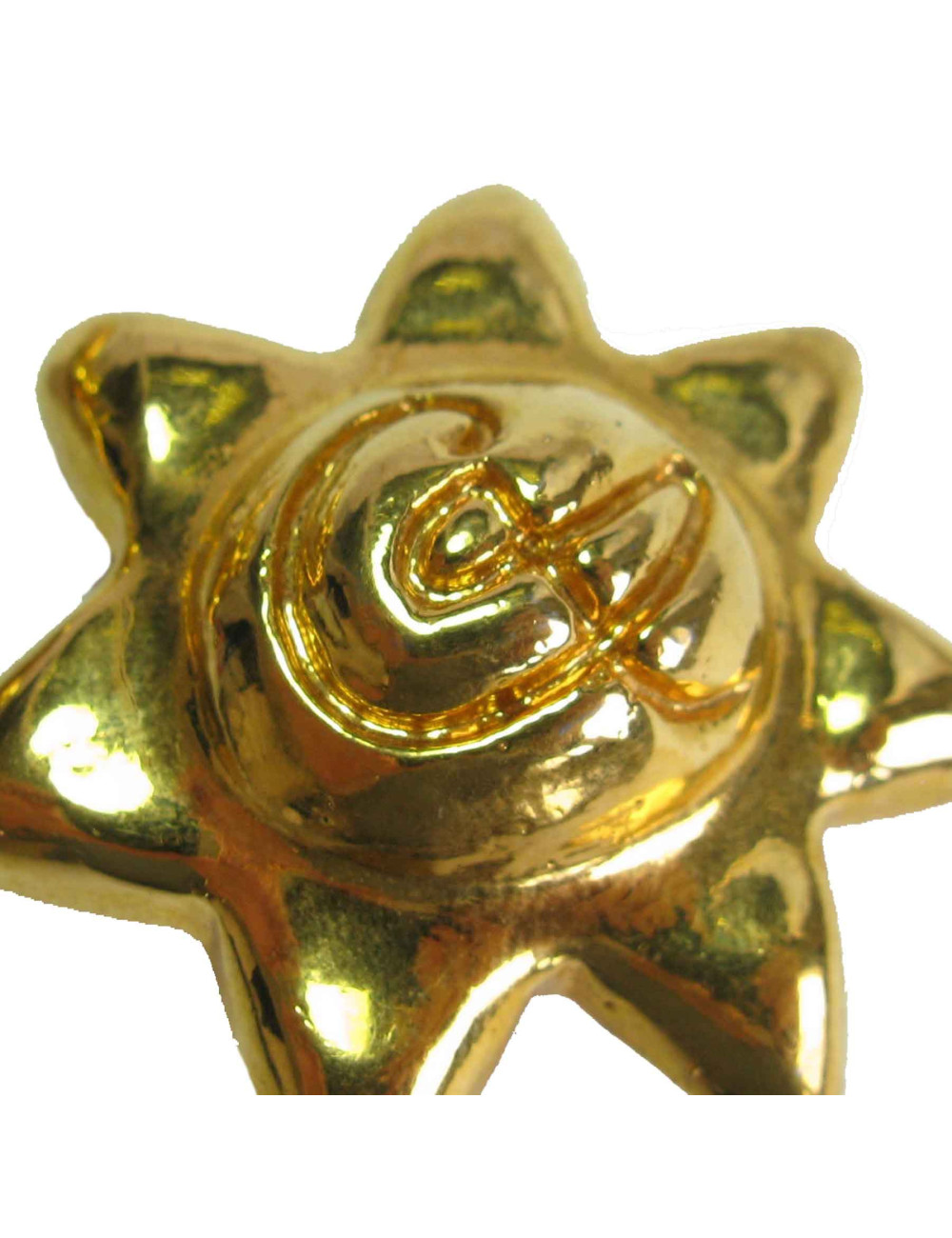 Boucles d'oreille clips CHRISTIAN LACROIX étoile en métal doré Vintage