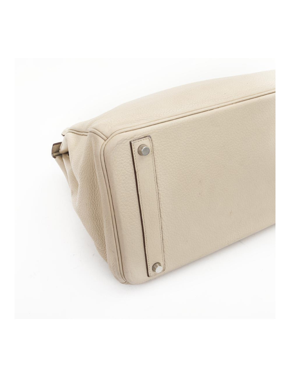 Birkin 40 HERMES cuir taurillon clémence beige