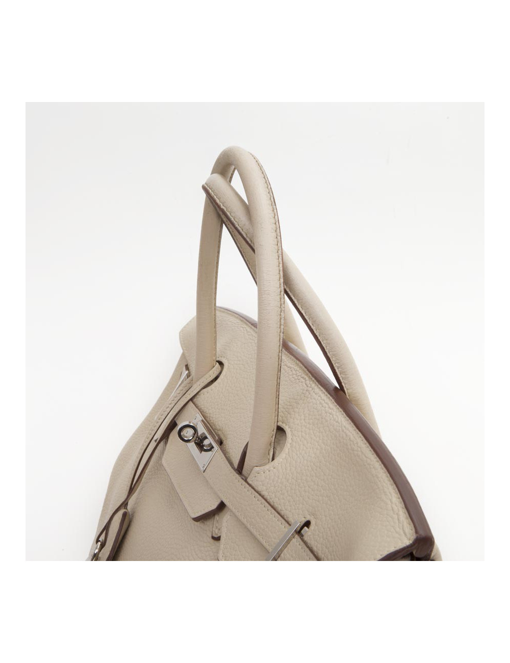 Birkin 40 HERMES cuir taurillon clémence beige