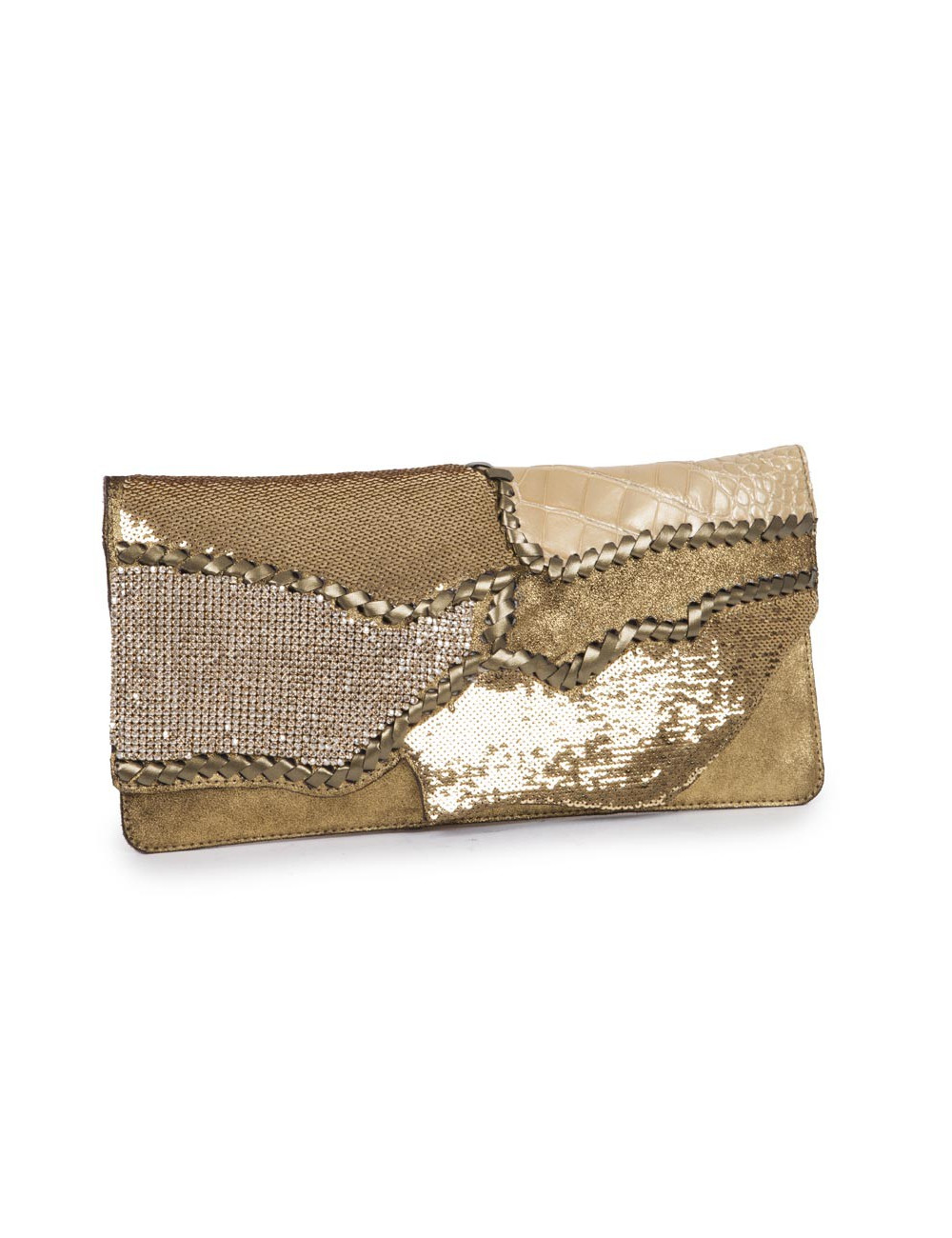 Pochette BALMAIN cuir et crocodile