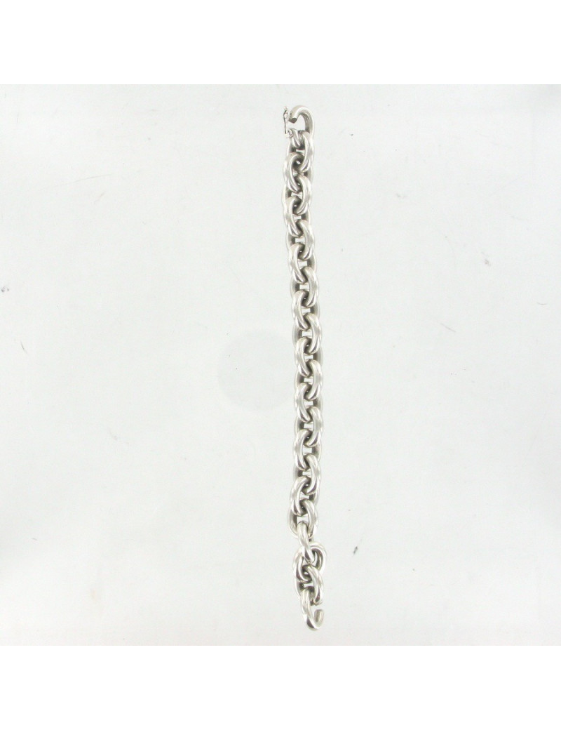 Bracelet en argent massif non signé