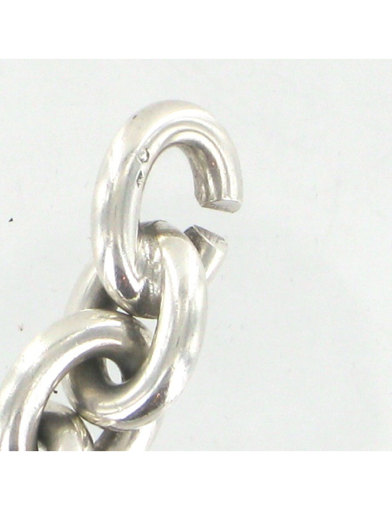 Bracelet en argent massif non signé