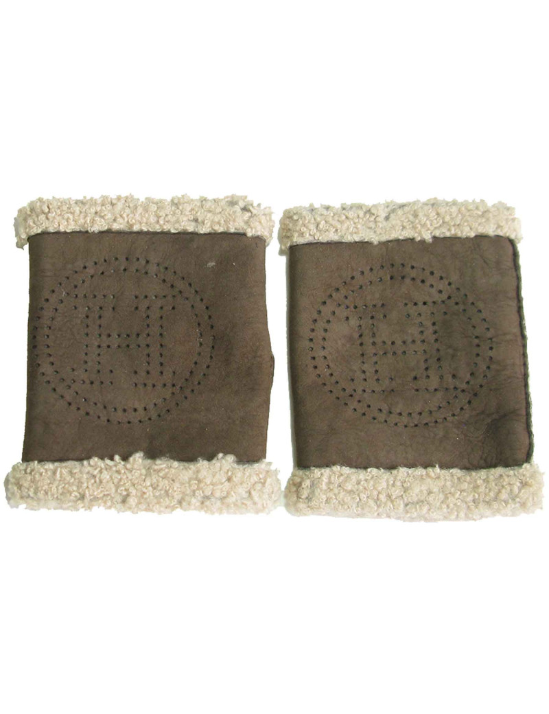 Mitaines HERMES en peau retournée T7,5