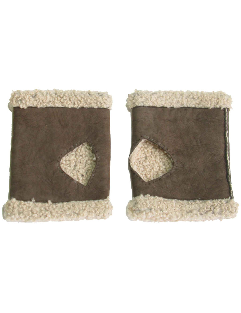 Mitaines HERMES en peau retournée T7,5