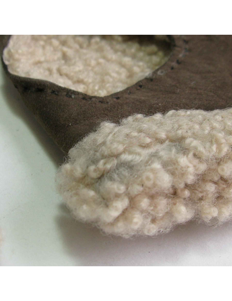 Mitaines HERMES en peau retournée T7,5