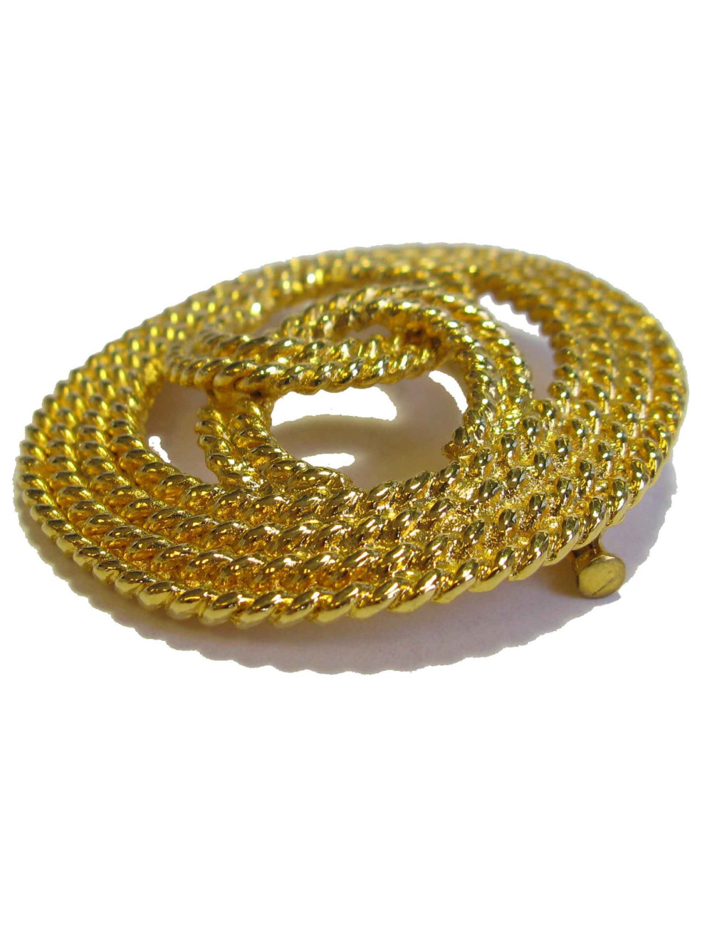 Broche CHANEL double C doré