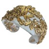 GOOSSENS cuff bracelet in transparent plexiglass and gilt metal