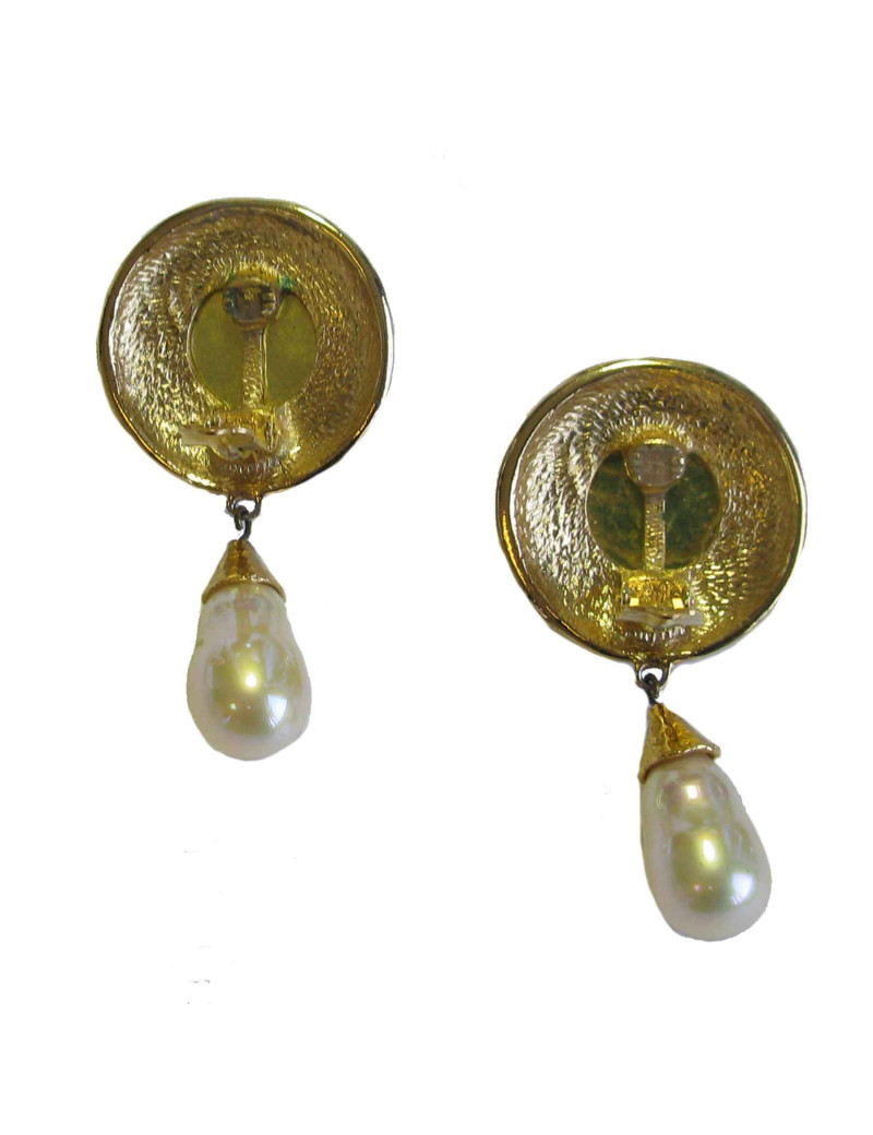 Boucles d'oreille clips YSL SAINT LAURENT vintage