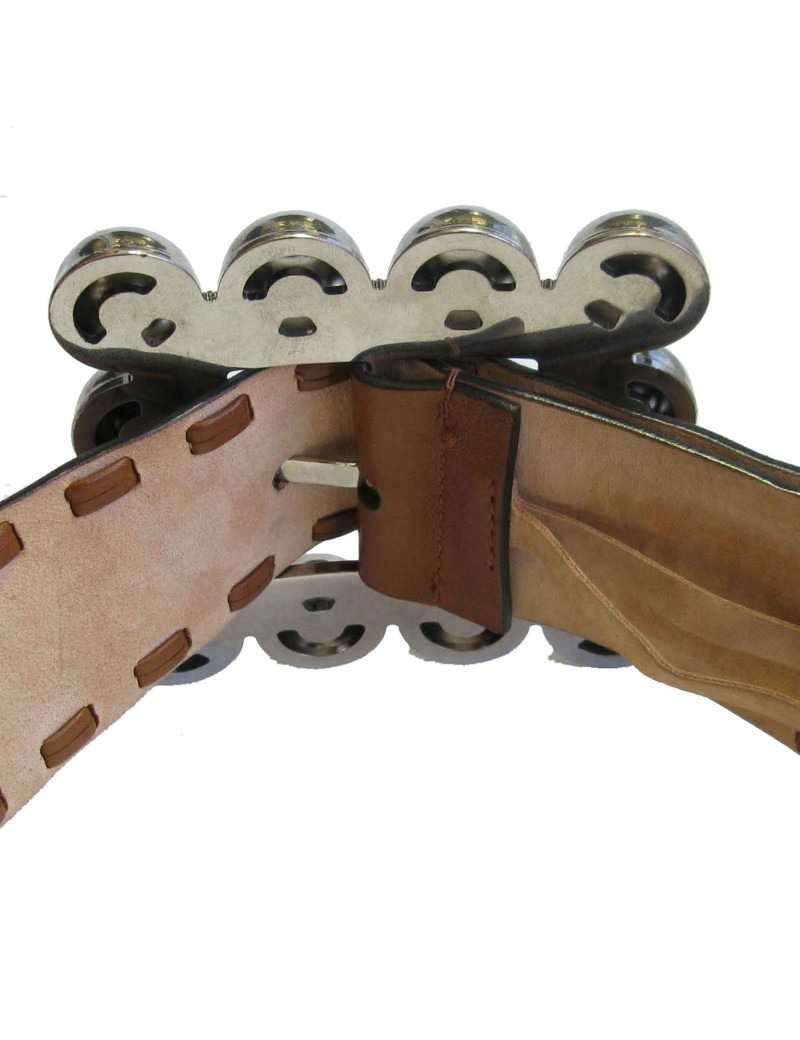 Ceinture ROBERTO CAVALLI T80 en cuir marron et bijouterie argentée