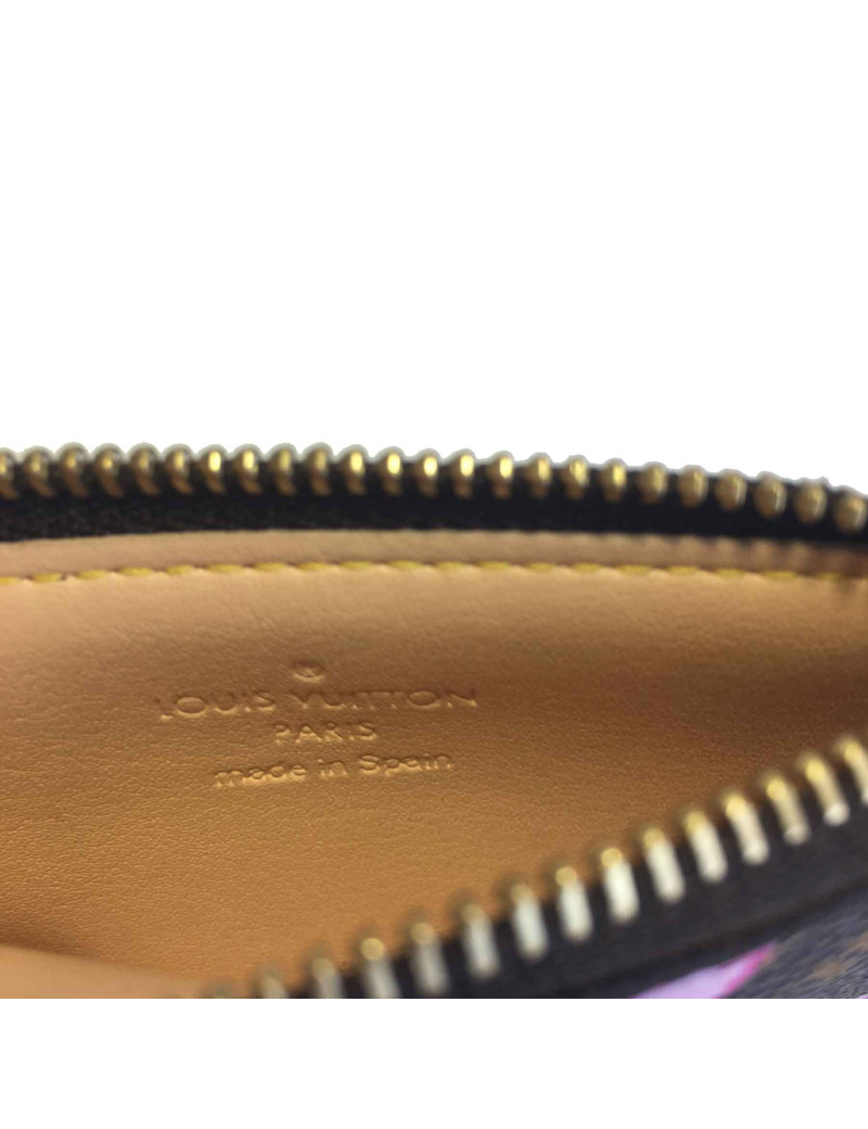 xxx Porte-clefs LOUIS VUITTON Cherry Blossom en toile enduite marron