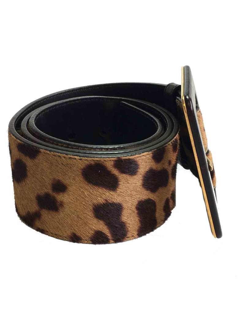xxx Ceinture  YSL YVES SAINT LAURENT T85 poulain façon léopard