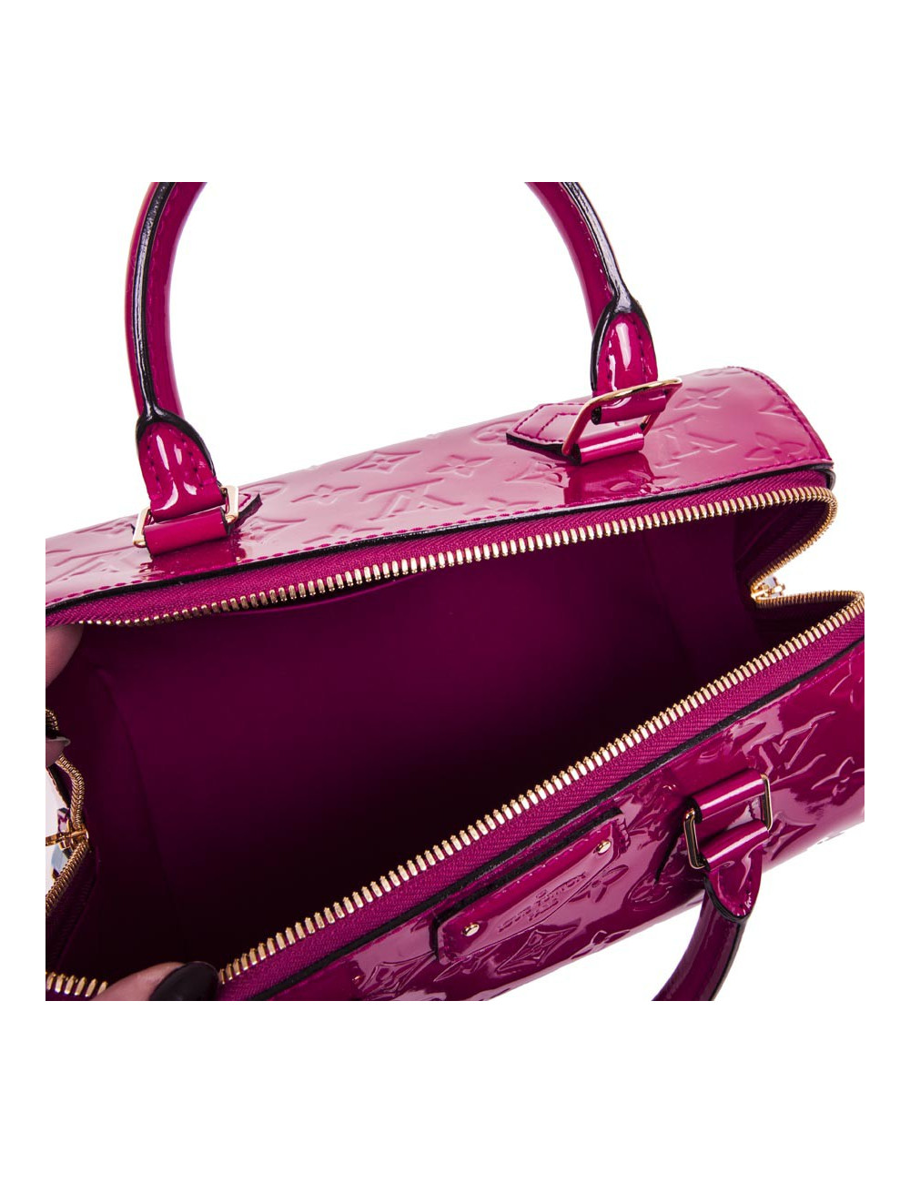 Sac LOUIS VUITTON cuir verni fuchia