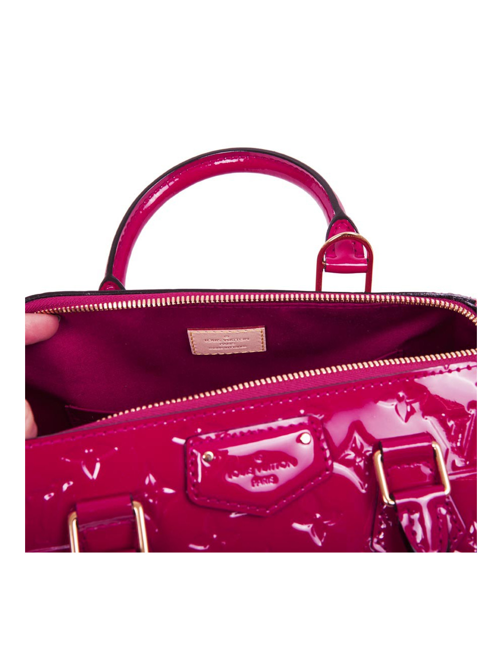 Sac LOUIS VUITTON cuir verni fuchia
