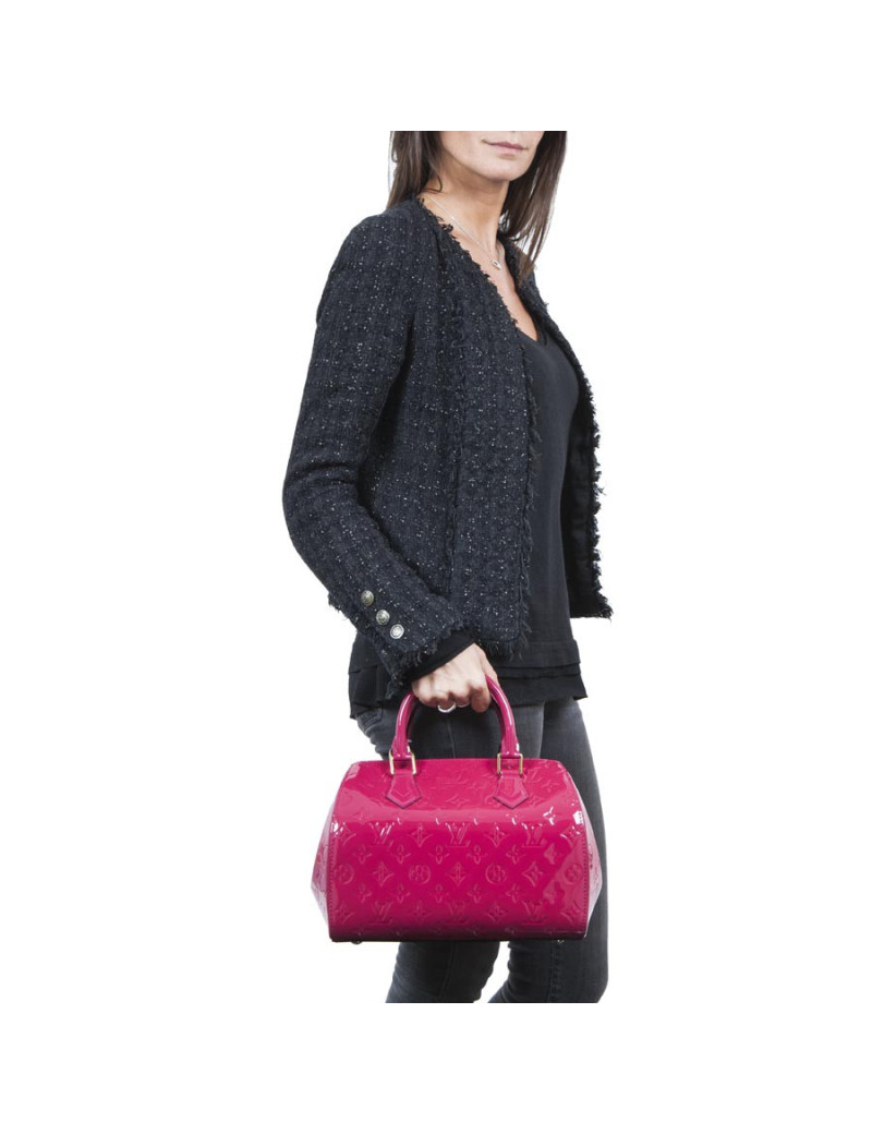 Sac LOUIS VUITTON cuir verni fuchia