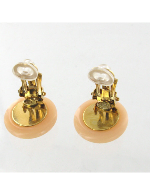 Clips oreilles CHANEL perles et CC 