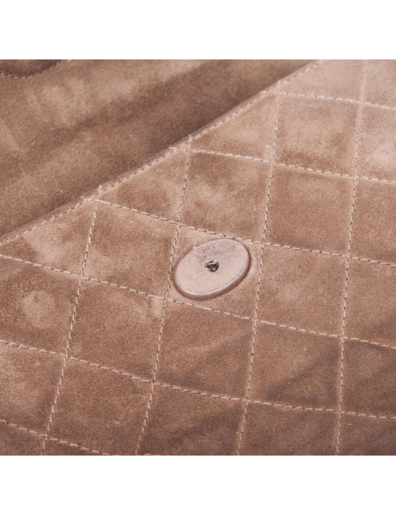 Sac CHANEL vintage en veau velours beige