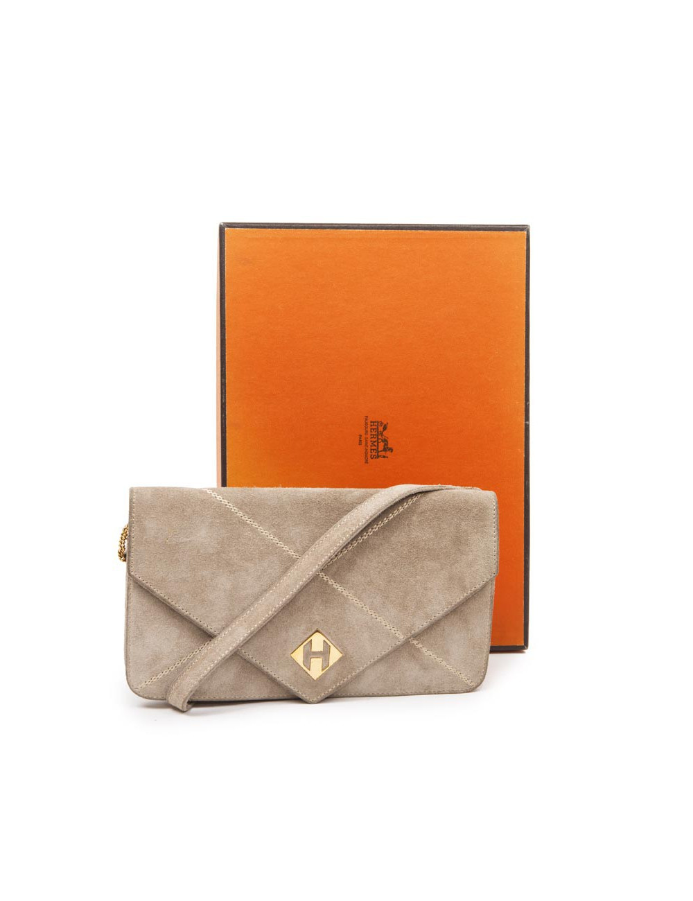 Mini sac HERMES Vintage daim naturel