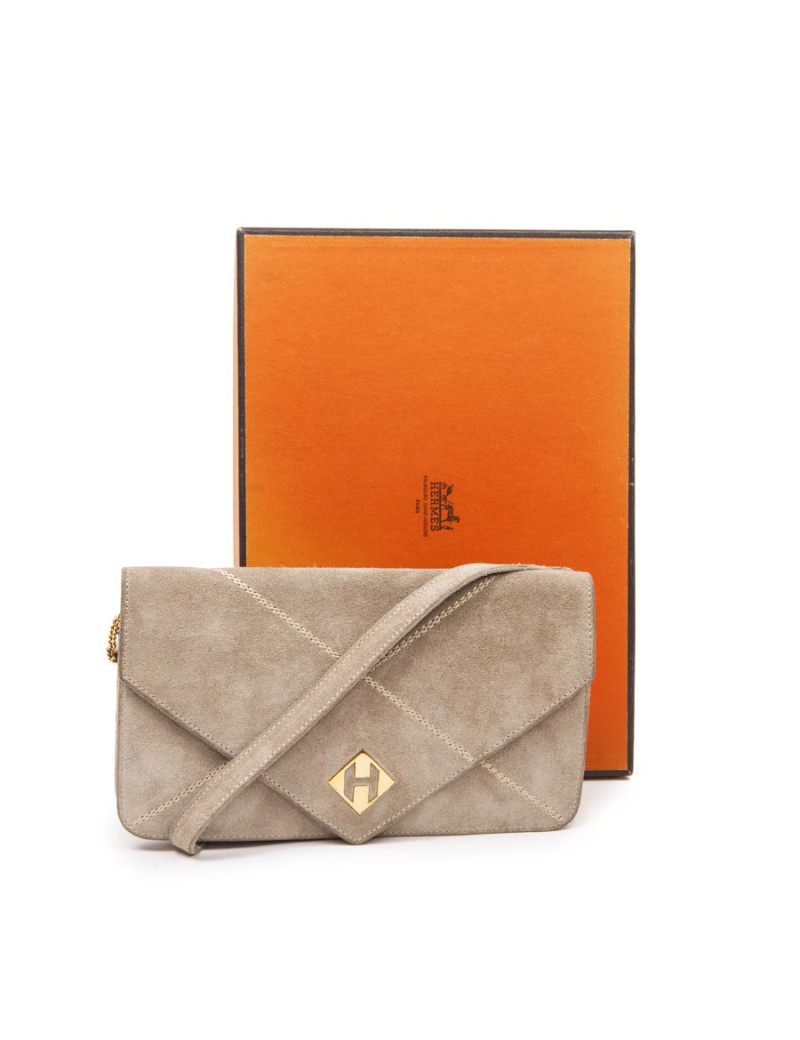 Mini sac HERMES Vintage daim naturel