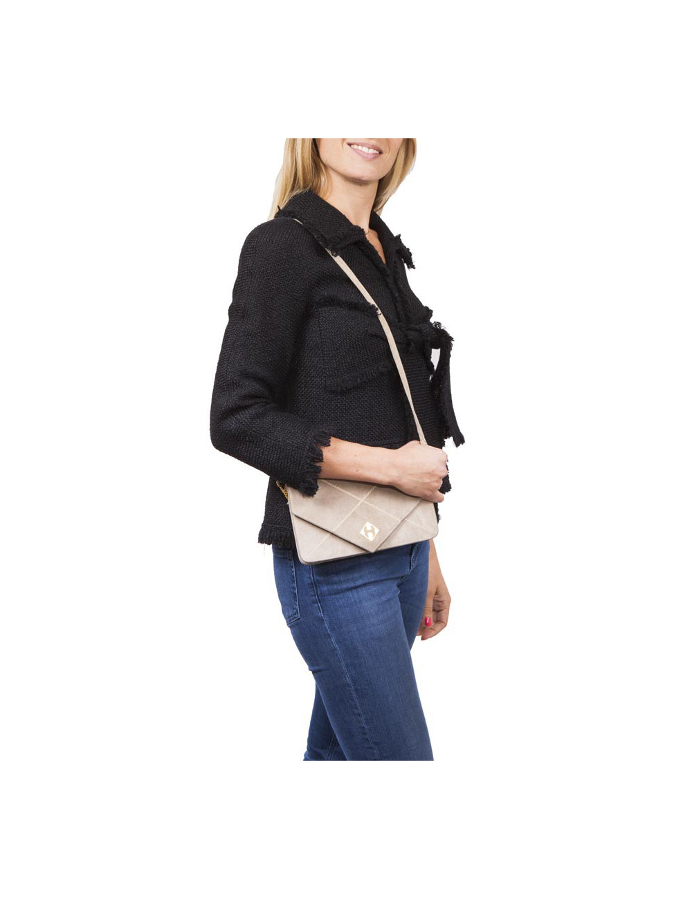 Mini sac HERMES Vintage daim naturel