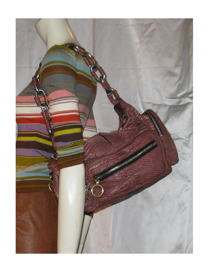 Sac CHLOE en python rose