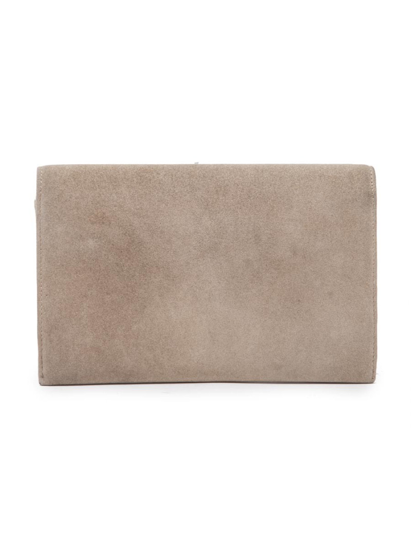 HERMES vintage clutch in naturel suede