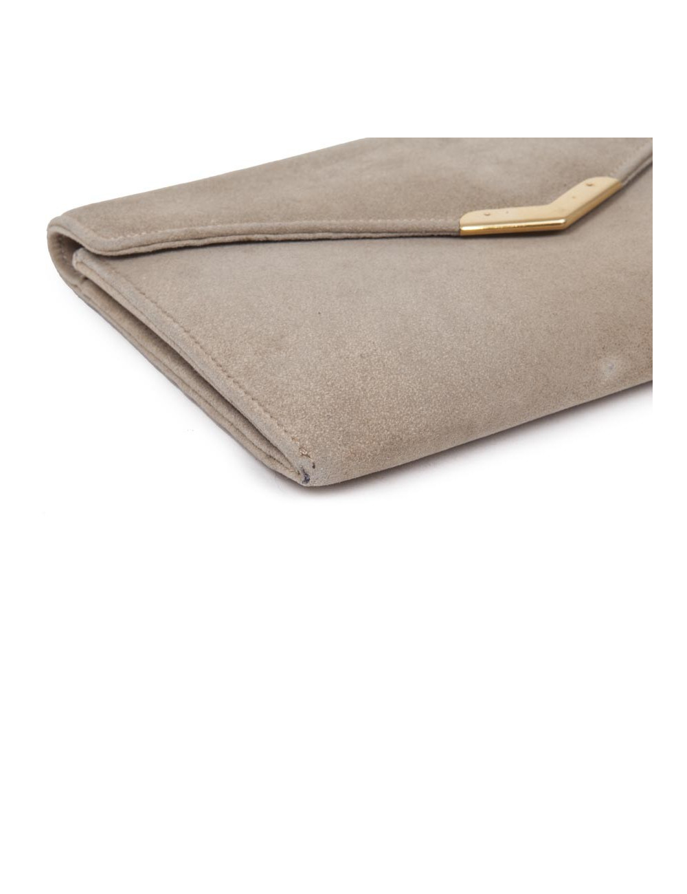 HERMES vintage clutch in naturel suede